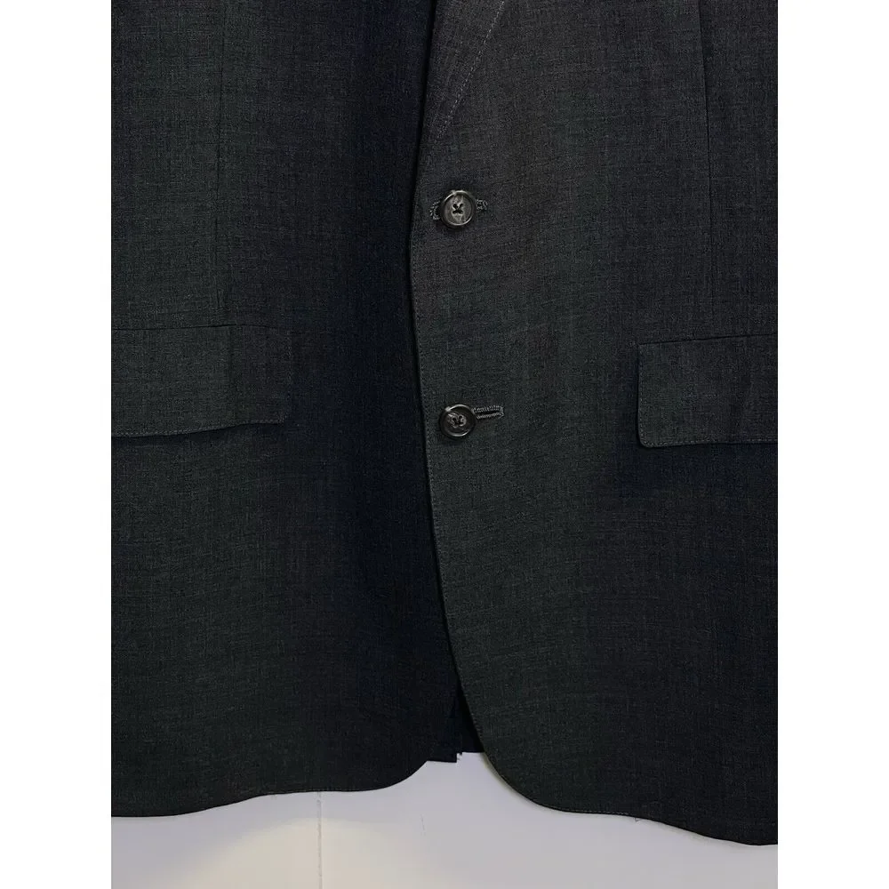 Vintage Hart Schaffner Marx‎ 42L Racquet Club USA MADE Grey Wool Blazer Jacket